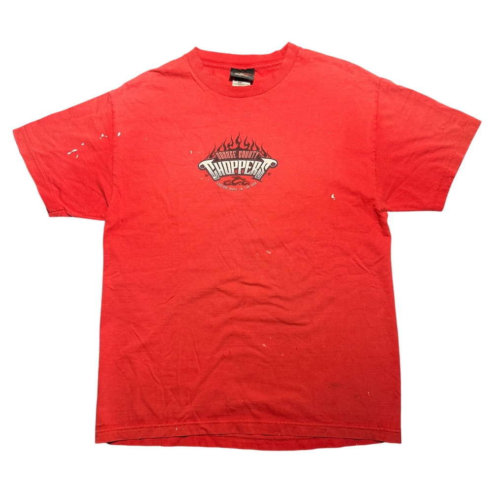 Vintage Orange County Choppers Distressed T-Shirt Red Large